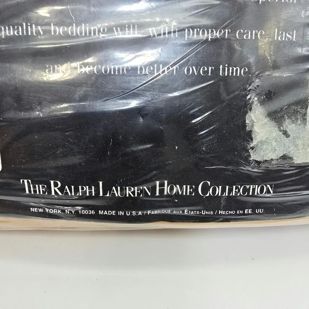 Vintage Ralph Lauren Full Sheet Set Avery Cafe Beige Paisley Floral